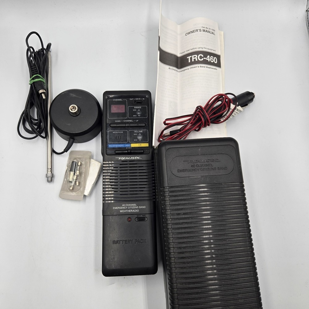 Vtg Realistic TRC-460 40 Channel CB‎ Weather Radio Working Stranger Things
